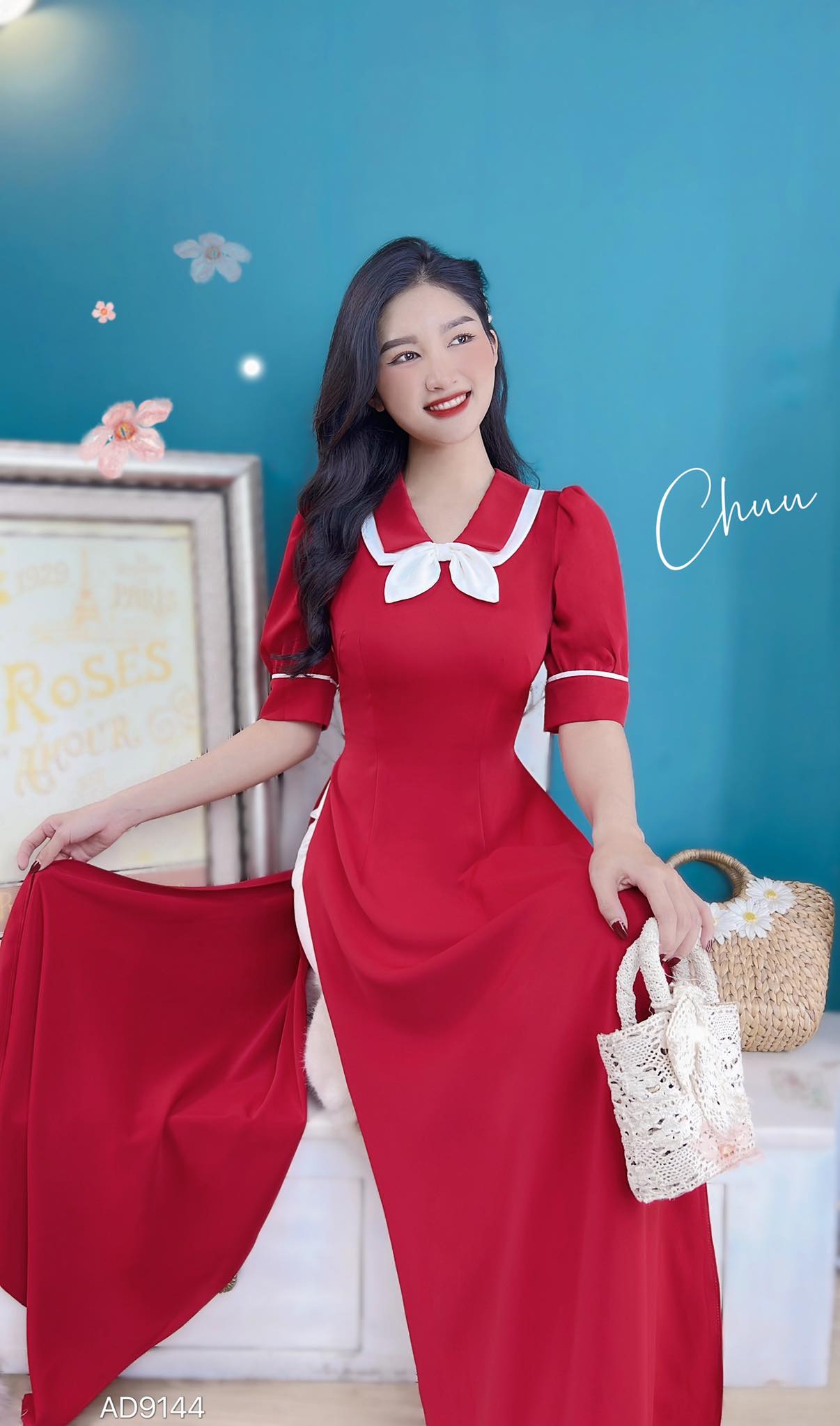 Áo Dài Cổ Đôi CHUU