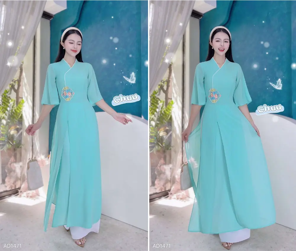 Áo dài tay bèo giáo viên