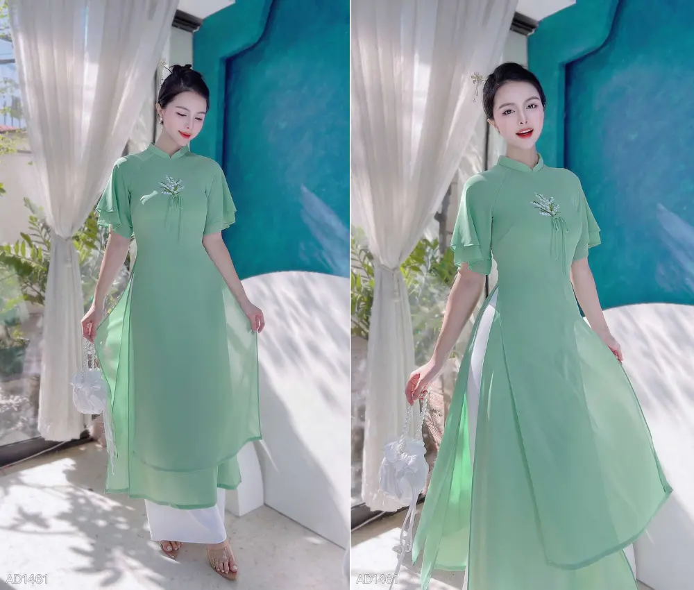 Áo dài tay bèo giáo viên