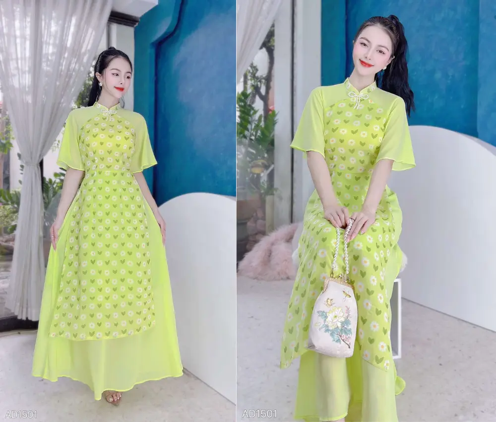 Áo dài tay bèo giáo viên