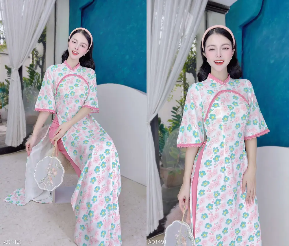 Áo dài tay bèo giáo viên