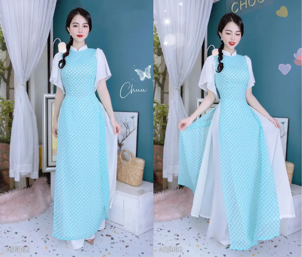 Áo dài tay bèo giáo viên