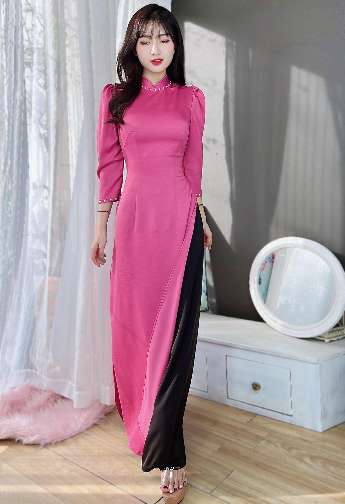 Áo Dài Lụa Ướt 3P Ngọc CHUU