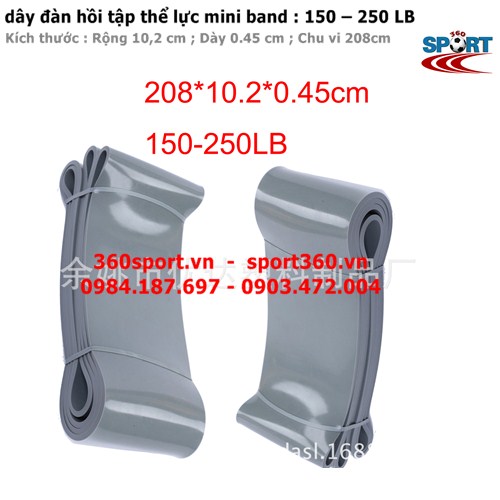 Dây kháng lực power band 150 – 250 LB