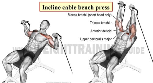 Incline cable bench press