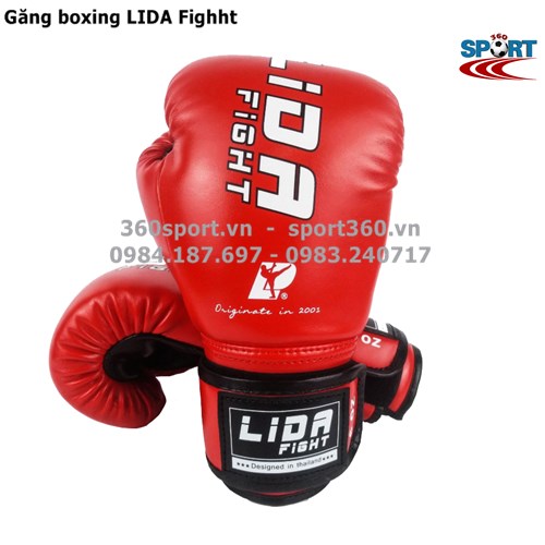 Găng tay boxing LIDA Fighht màu đỏ