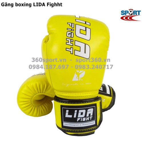 Găng tay boxing LIDA Fighht màu vàng