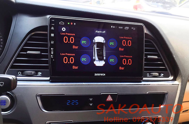 lắp cảm biến áp suất lốp cho xe sonata