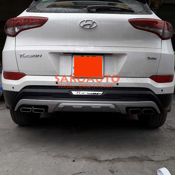 lắp cản ốp bảo vệ xe tucson 2019
