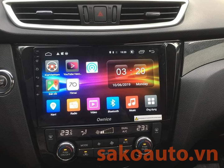 màn hình theo xe nissan xtrail