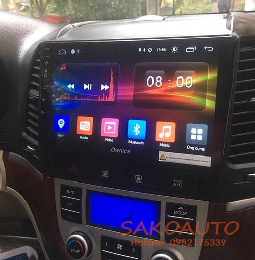 màn hình xe hyundai santafe 2010