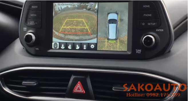 lắp camera 360 độ santafe 2019