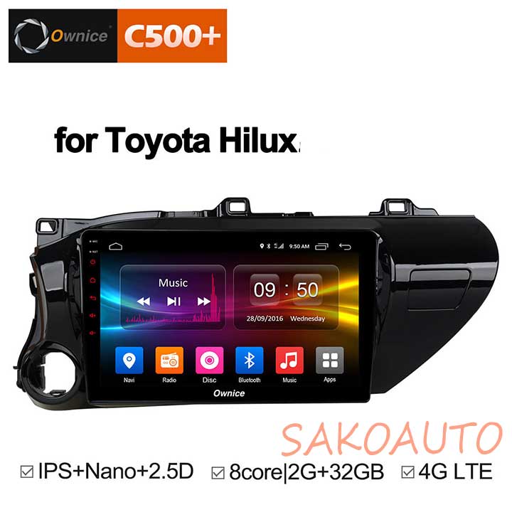 lắp màn hình cho xe Hilux