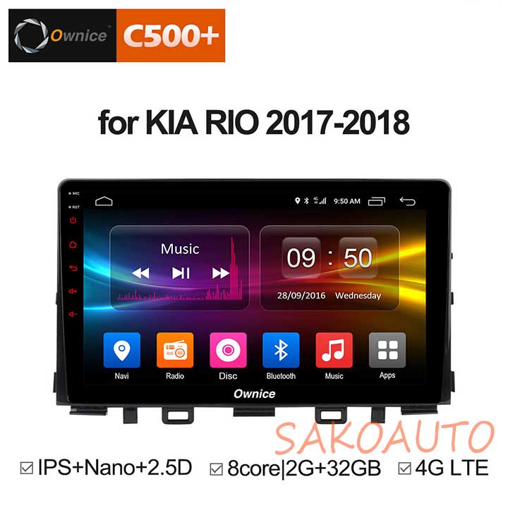 màn hình android kia rio chạy sim 4g