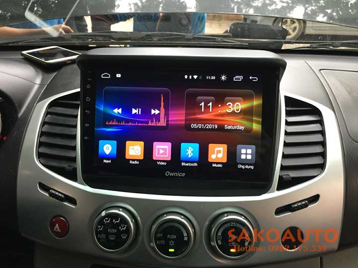 lắp đầu dvd cho xe triton