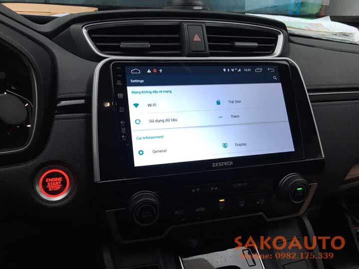 đầu android cho xe honda crv