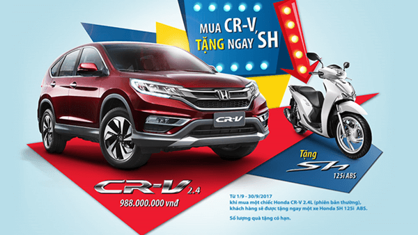 Mua Honda CR-V, tặng ngay SH giảm giá cực SỐC chỉ còn 788 triệu đồng