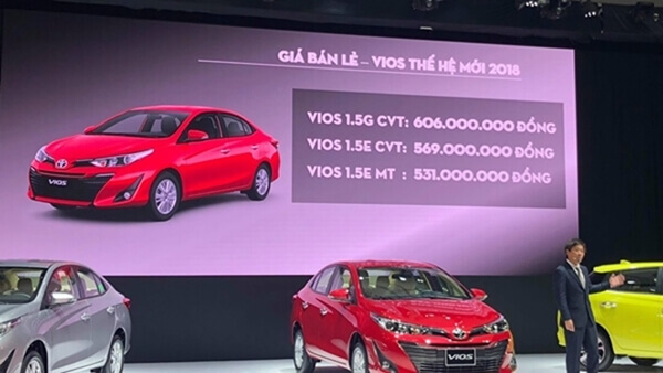 Toyota Việt Nam ra mắt bộ đôi Vios & Yaris 2018 mới, giá từ 531 triệu đồng