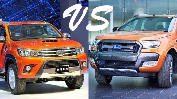 So sánh xe Ford Ranger Wildtrak 2019 mới và Toyota Hilux tầm giá 900 triệu đồng