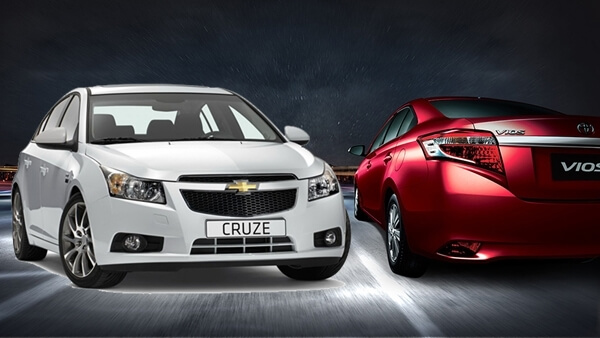 So sánh xe Chevrolet Cruze và Toyota Vios 2019 trong tầm giá 600 triệu đồng