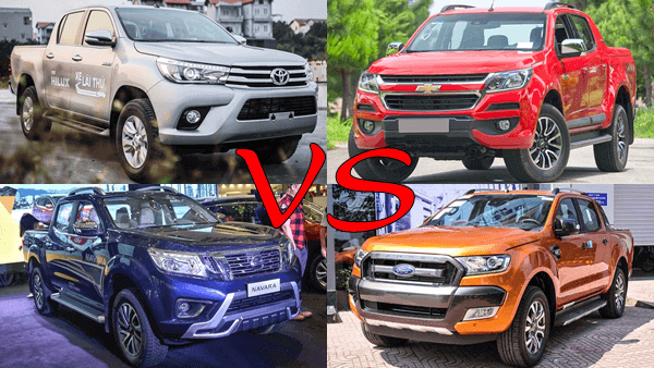 So sánh xe Ford Ranger 2019 mới với Chevrolet Colorado, Nissan Navara và Toyota Hilux