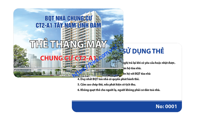 thẻ cư dân, thẻ gửi xe, thẻ từ chống sao chép và copy thẻ