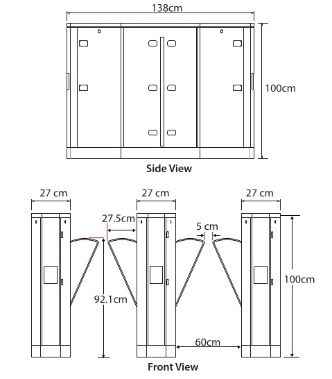 Cửa kiểm soát Flap Barrier