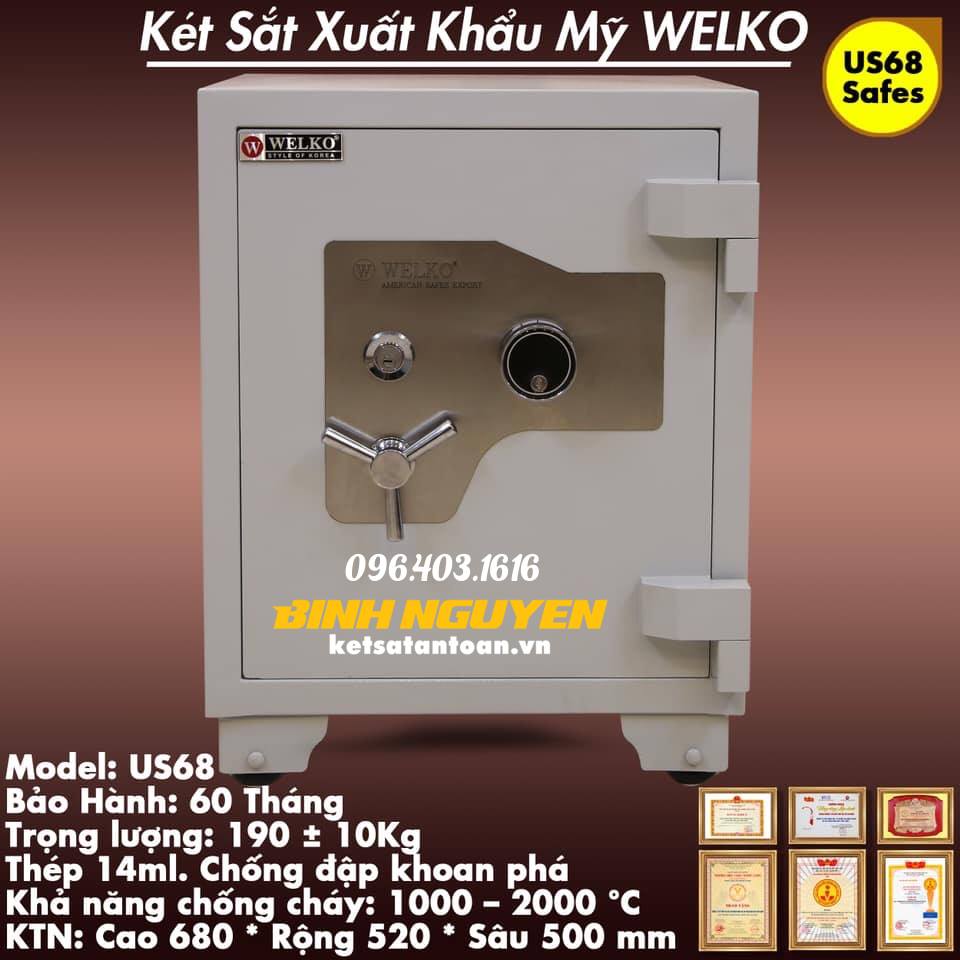 két sắt welko us68 khóa cơ đổi mã