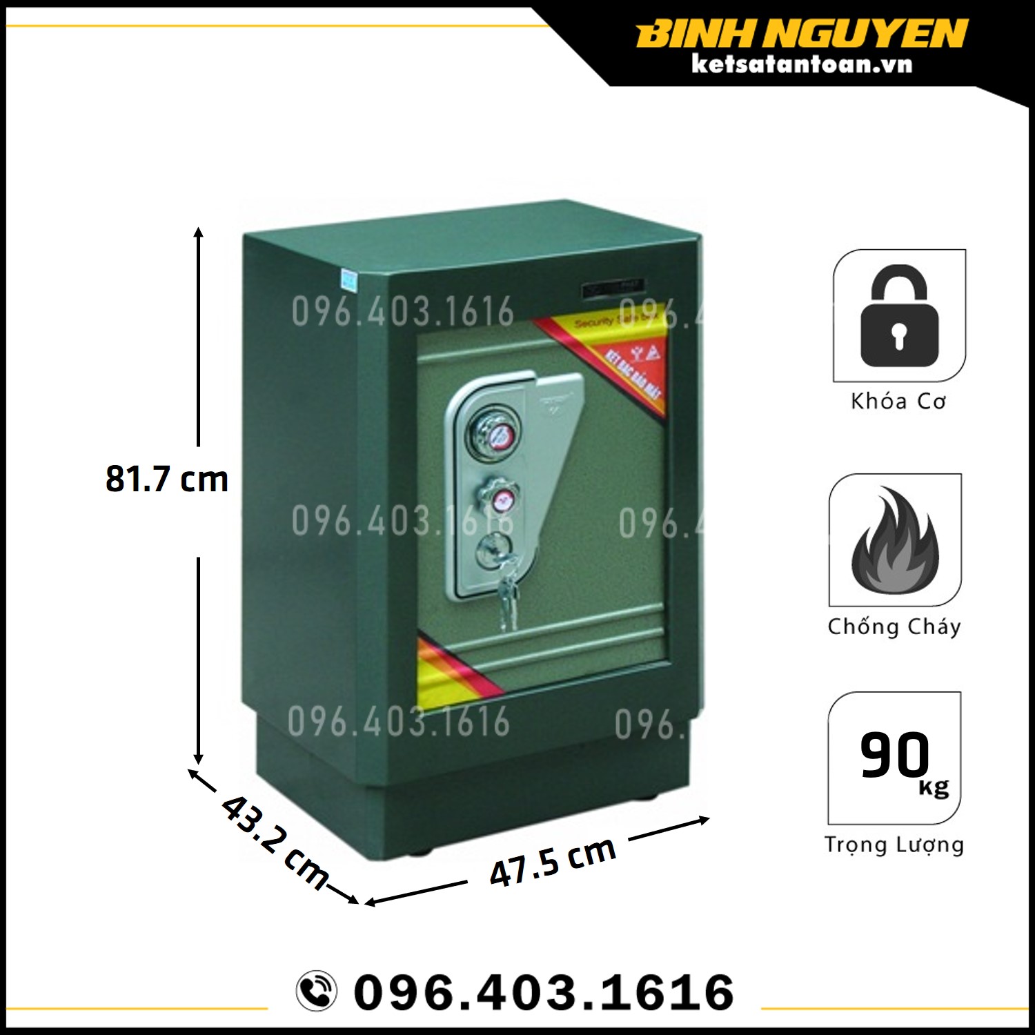 Giá Tiền Két sắt Hòa Phát KA72V khóa cơ chính hãng giá rẻ uy tín: 2.050.000 đ.