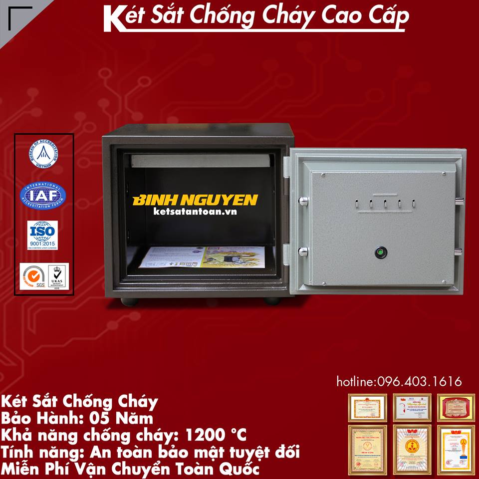 két sắt mini khóa cơ chống cháy