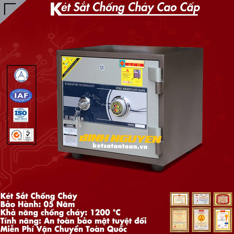 két sắt mini nhỏ gọn khóa cơ để trong tủ 