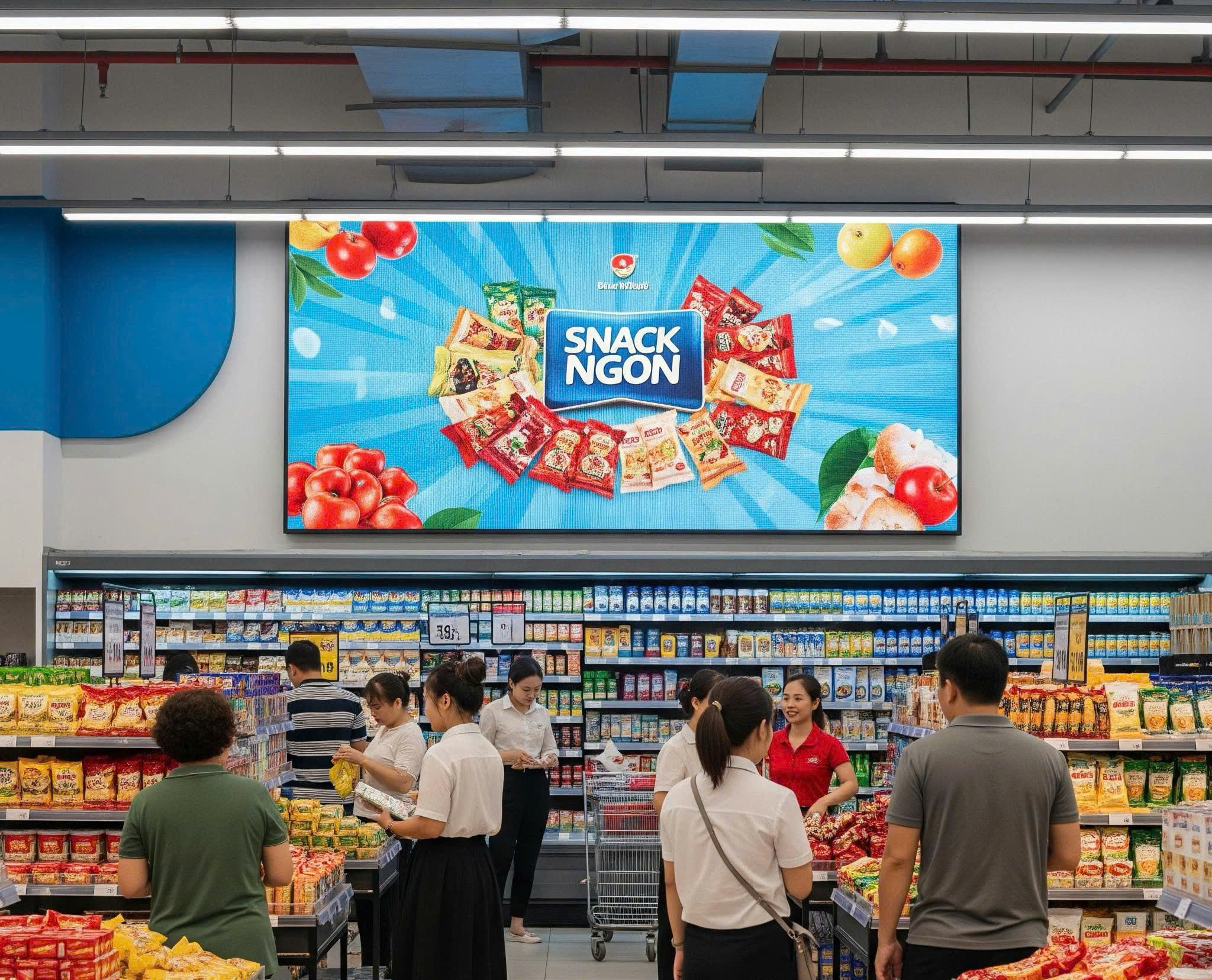 quảng cáo ở siêu thị