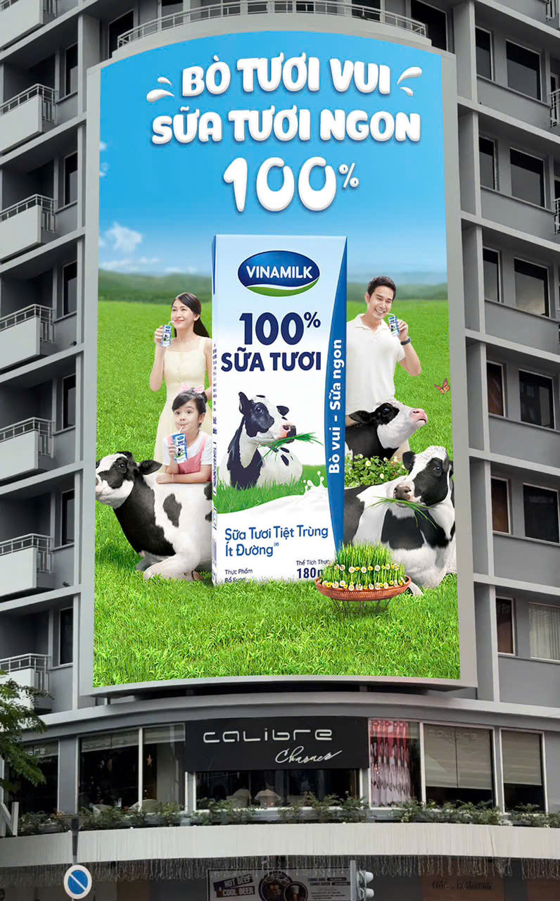 màn hình cong vinamilk