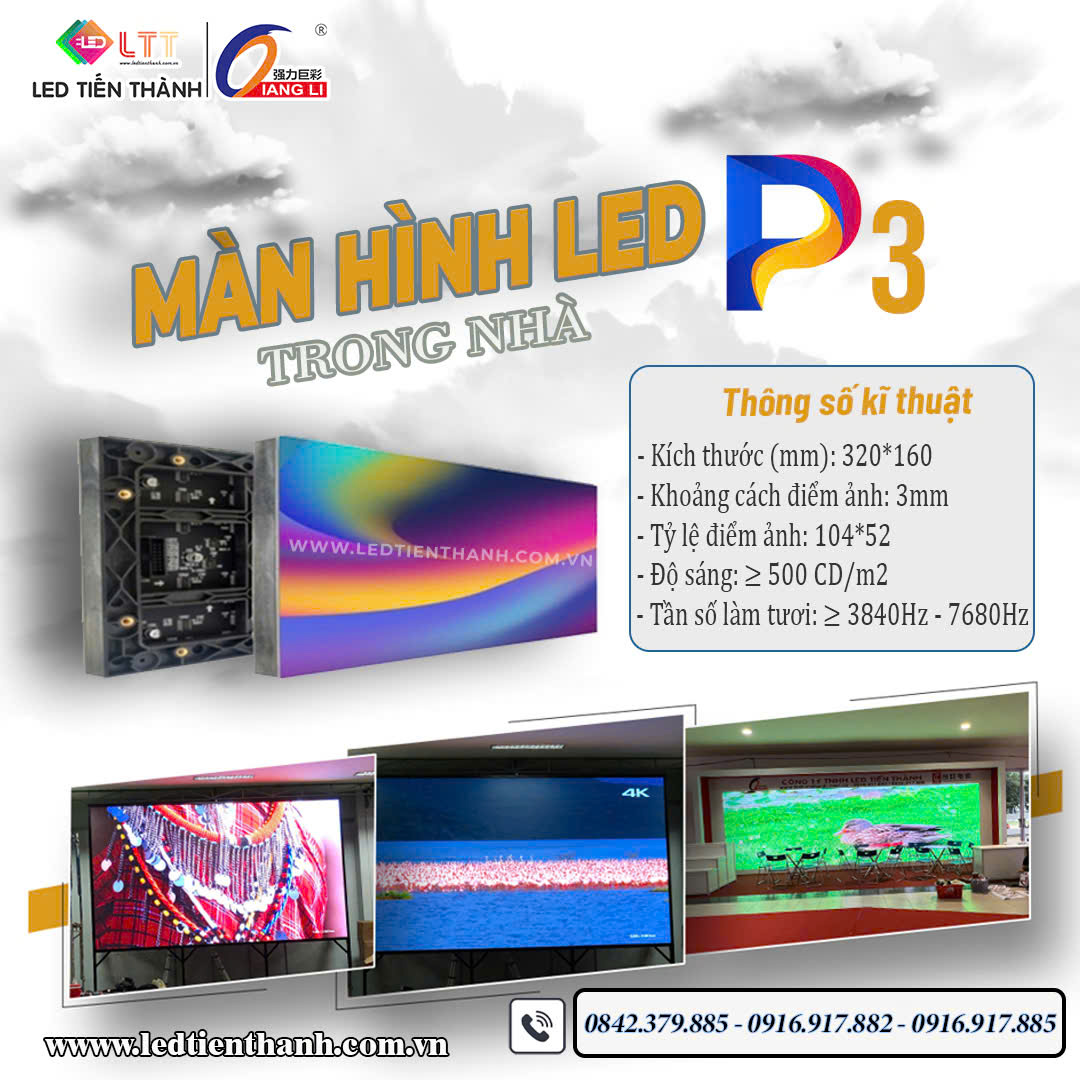 Màn hình LED P3 trong nhà