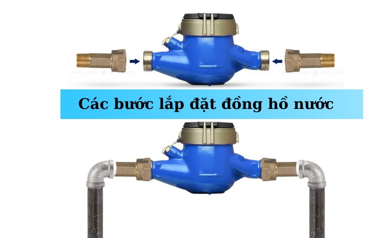 Các bước lắp đặt đồng hồ đo nước