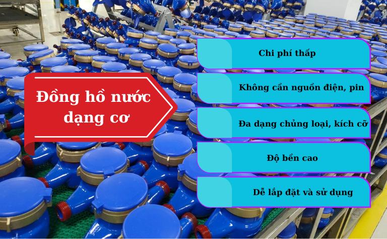 Ưu thế của đồng hồ nước dạng cơ