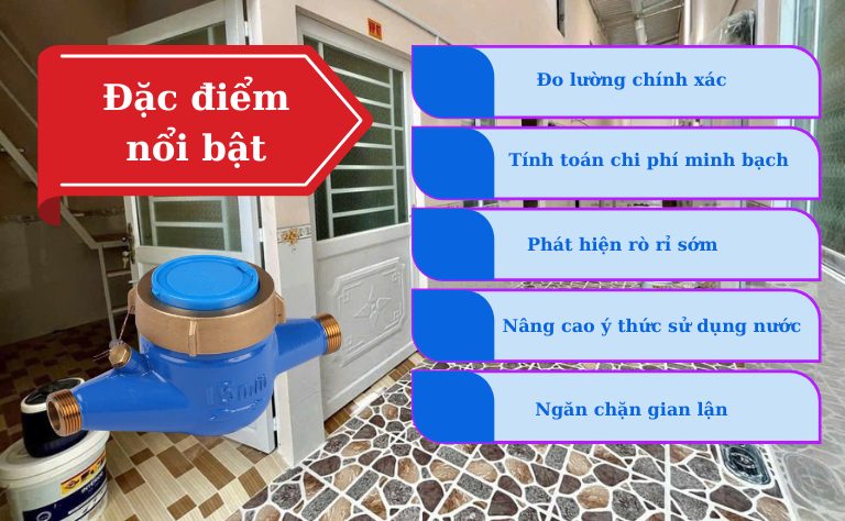 Đặc điểm nổi bật đồng hồ nước phòng trọ
