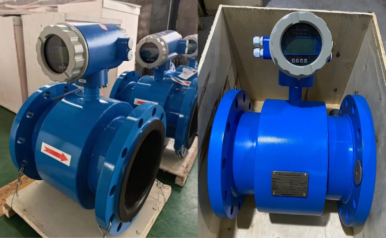 Đồng hồ nước điện tử thân gang