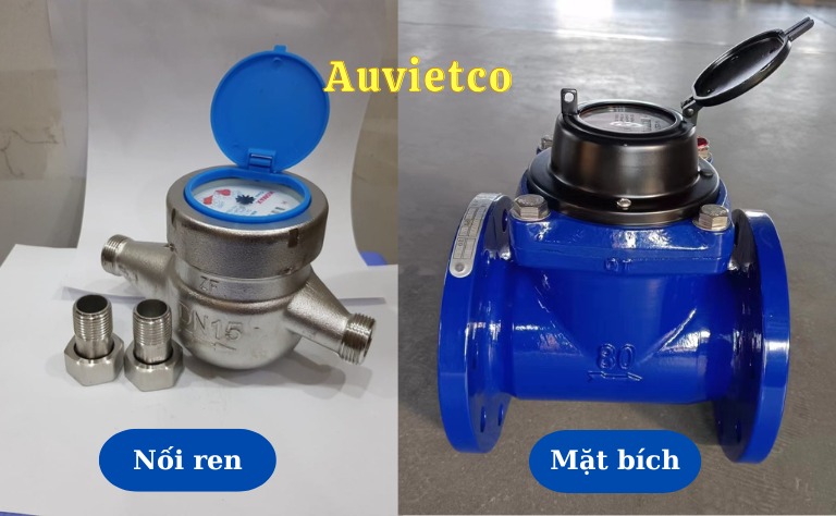 Kết nối ren - đồng hồ nước kết nối bích