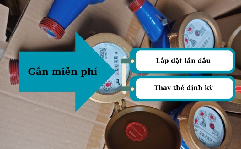 Trường hợp gắn đồng hồ nước miễn phí