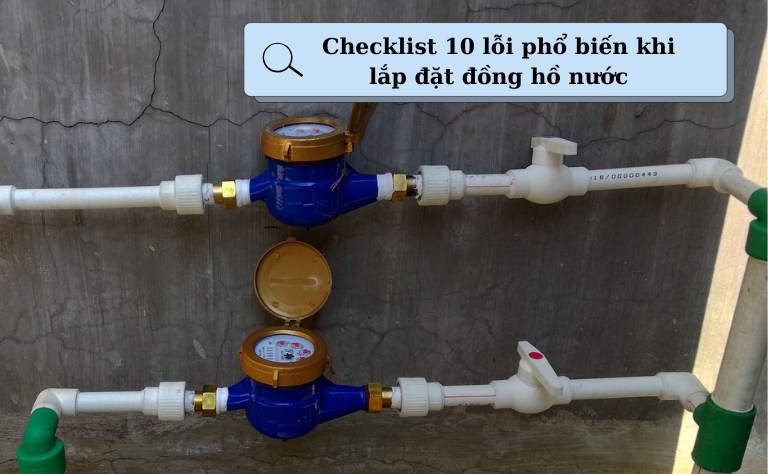 Lỗi lắp đặt đồng hồ nước