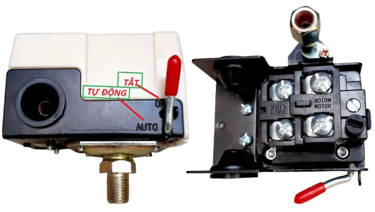 Phân loại - cấu tạo công tắc áp suất máy nén khí