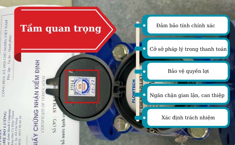 Tầm quan trọng của tem kiểm định đồng hồ nước