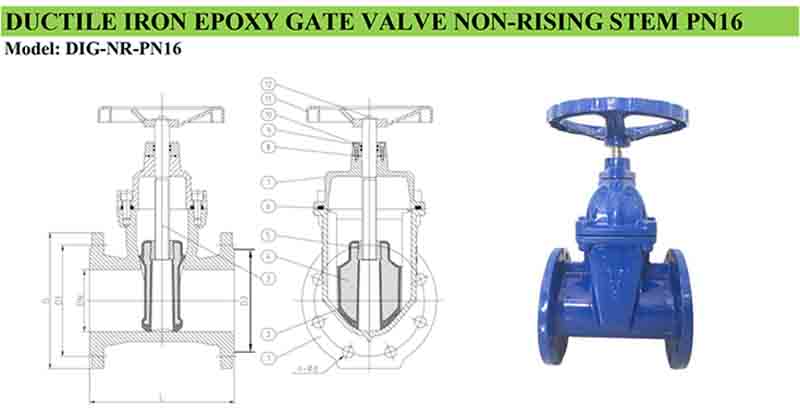 Van cổng ty chìm epoxy hiệu Arita DIG-NR-PN16