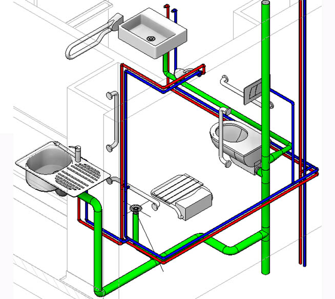 Sơ đồ đường ống dẫn hệ thống cấp thoát nước