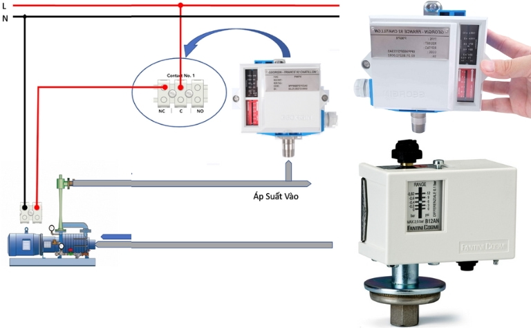 Ứng dụng và cách lắp đặt công tắc áp suất chân không