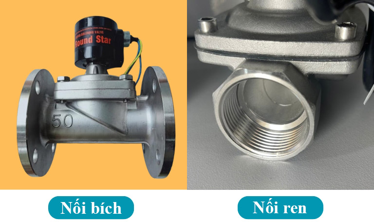 Van điện từ inox nối bích và nối ren