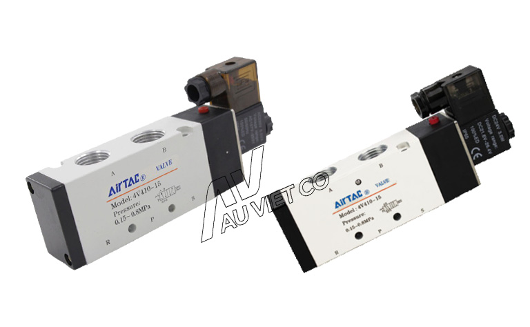 Van điện từ khí nén 4v410-15 có 5 cổng