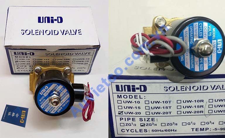 Van điện từ UNID có nhiều kích cỡ DN08 - DN50
