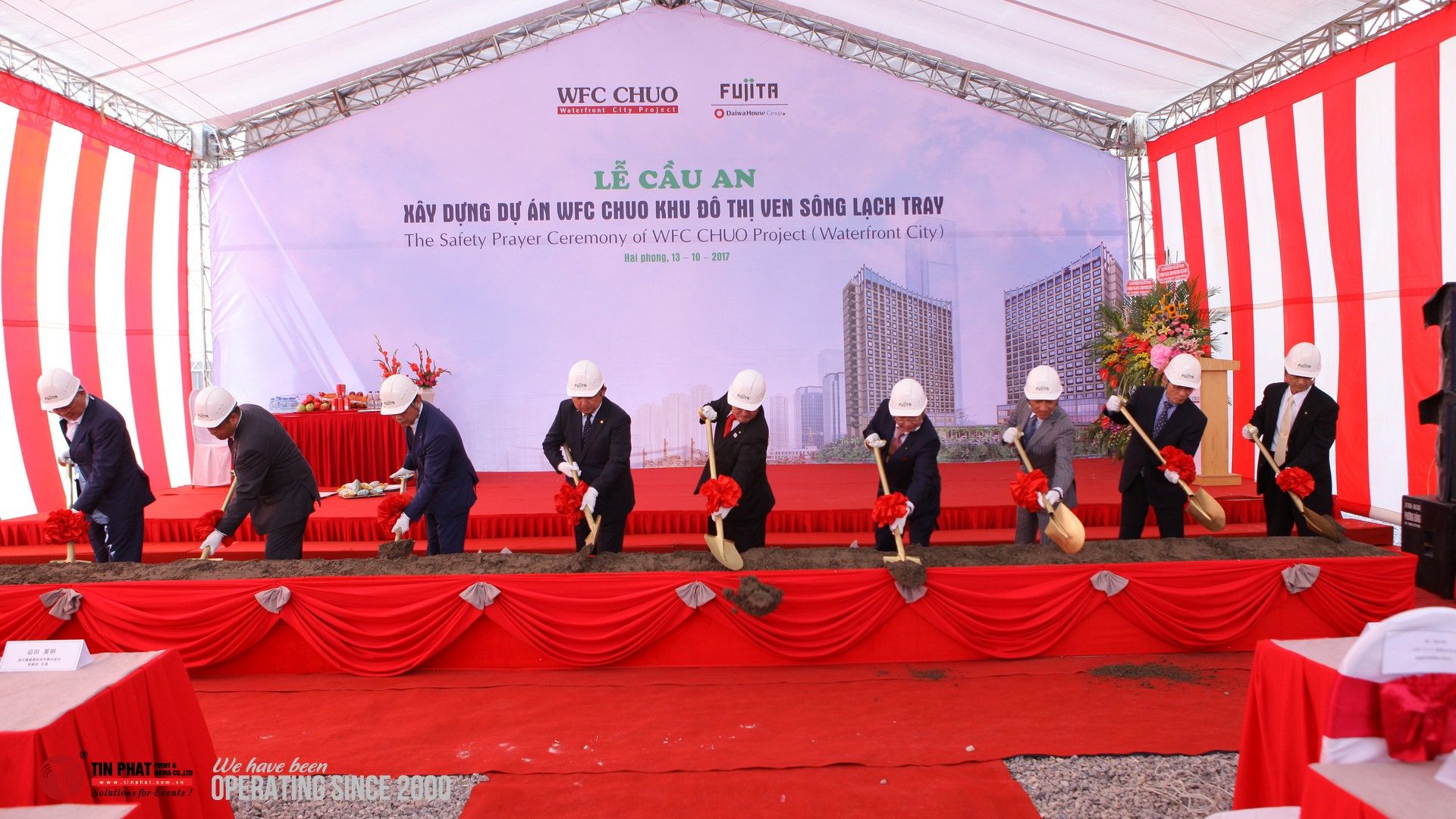 The Safety Prayer Ceremony of WFC CHUO Project (Waterfront City) - Fujita